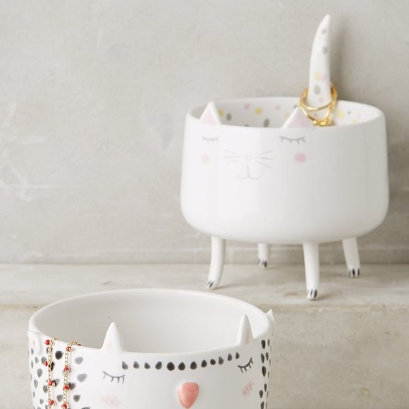New Anthropologie Domesticated Trinket Dish - Cat - Picture 2 of 3